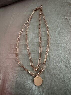 Round gold Necklace